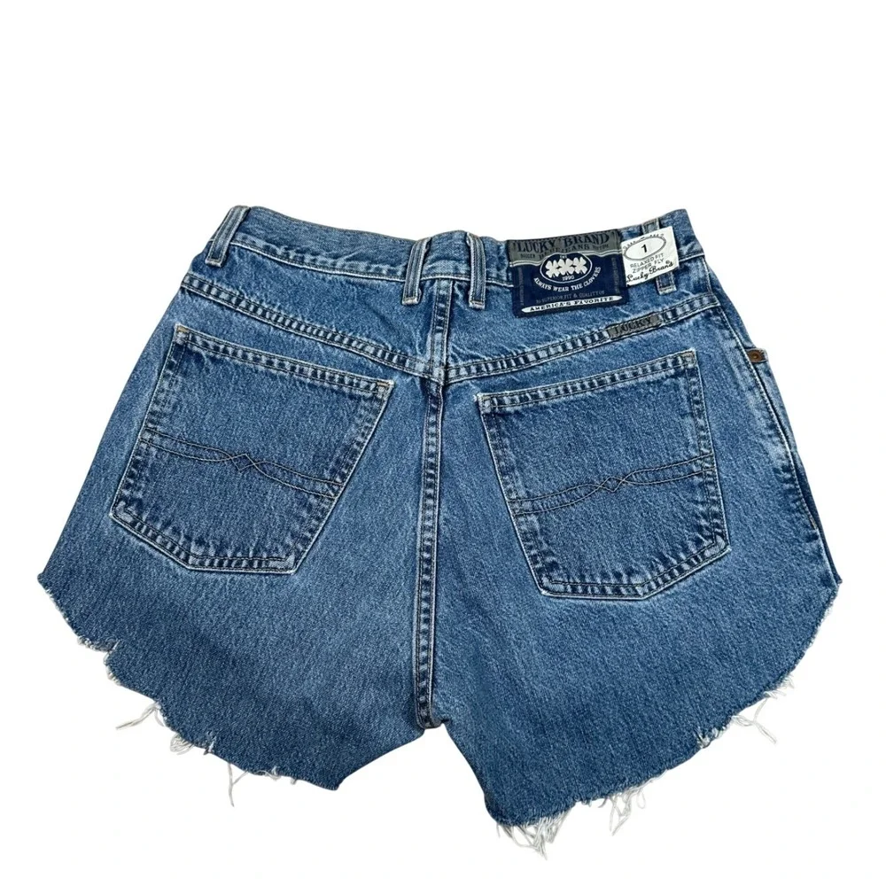 Lucky Brand Vintage Denim Cutoff‎ Shorts Size 30 Distressed High rise